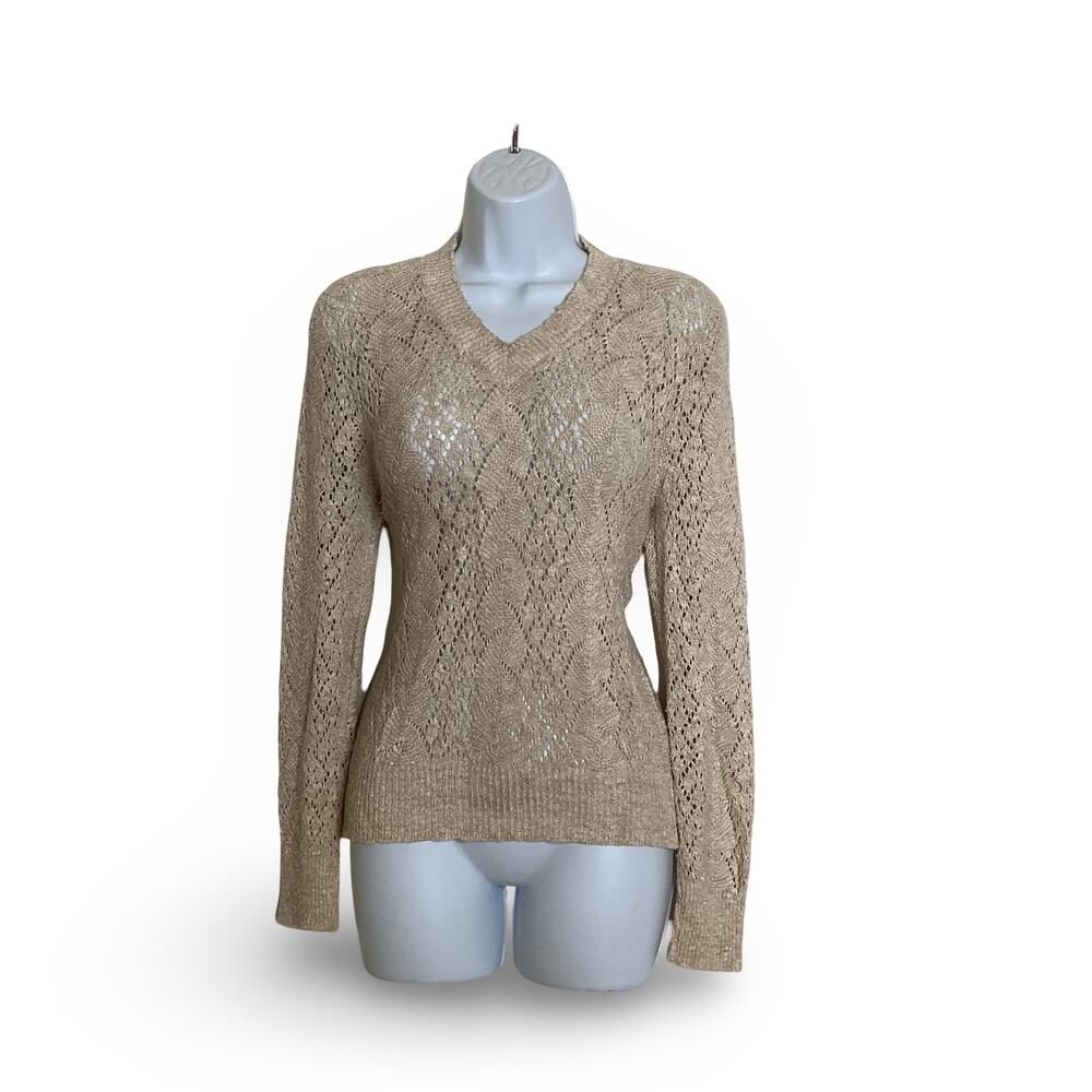 Vintage Custom Design Crochet Knit Sweater